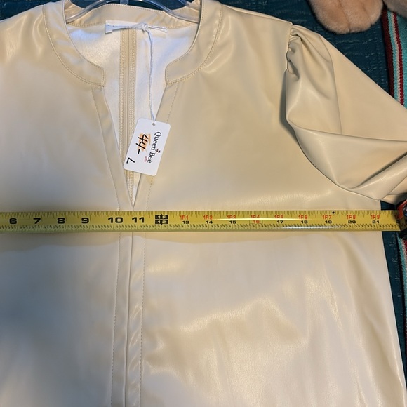 Cream Faux Leather top - Picture 11 of 11
